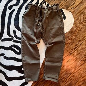 Current Elliott Olive Green Paper Bag Pants